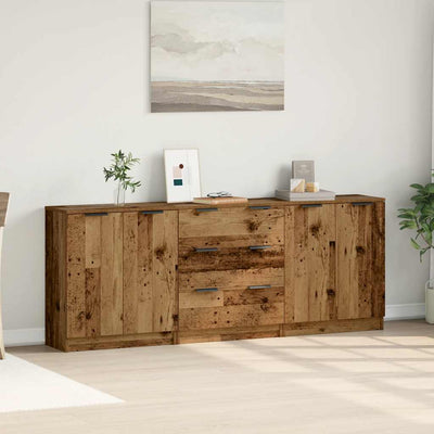 Senkit 3 kpl vanhaa puuta 60x30x70 cm suunniteltu puu