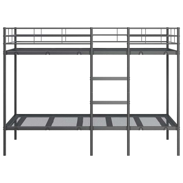 Kerrossänky ilman patjaa musta 90x200 cm teräs