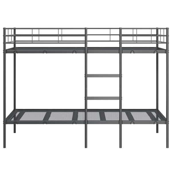 Kerrossänky ilman patjaa musta 100x200 cm teräs