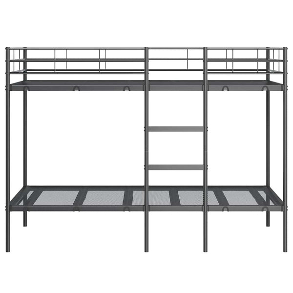 Kerrossänky ilman patjaa musta 107x203 cm teräs