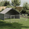Galvanoitu ulkokoirakennel juoksun kanssa Danner 5x3x1,9 m (teräs)