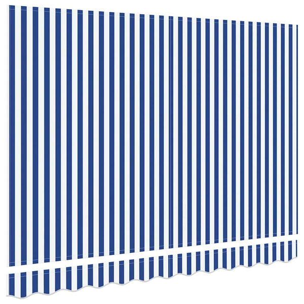 Markiisin vaihtokangas Sininen ja valkoinen 280 x 195 cm