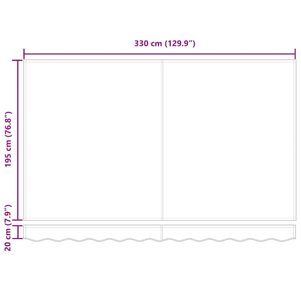 Markiisin vaihtokangas Ruskea 330 x 195 cm Polyesteri