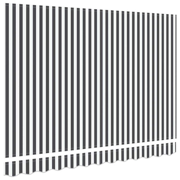 Markiisin vaihtokangas Antrasiitti ja Valkoinen 330 x 195 cm