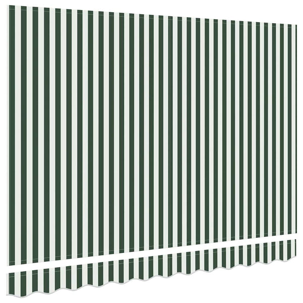Markiisin vaihtokangas Vihreä ja valkoinen 330 x 245 cm