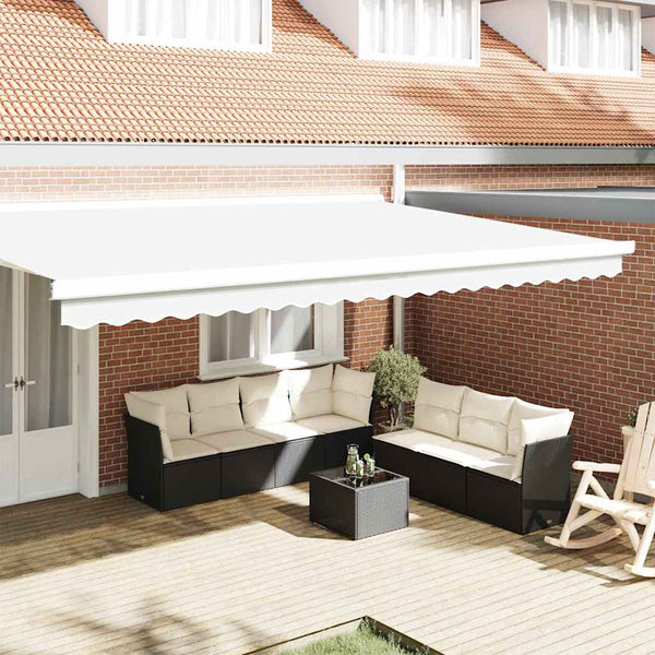 Markiisin reunalista vaihto valkoinen 480 x 20 cm Polyesteri