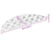 Portaan askelma 5 kpl 60 x 18 x 2,5 cm Hopea Alumiini Puolikuu