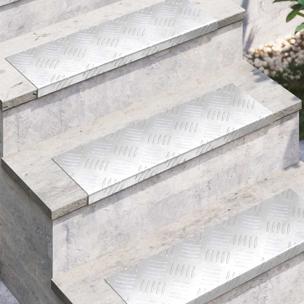 Portaan askelma 10 kpl 60 x 18 x 2,5 cm Hopea Alumiini