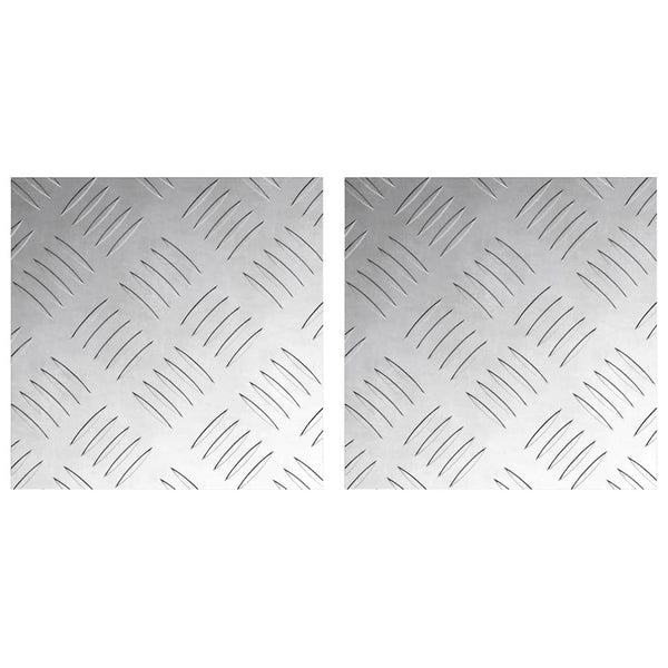 Portaan askelma 2 kpl 20 x 20 cm Hopea Alumiini Neliö