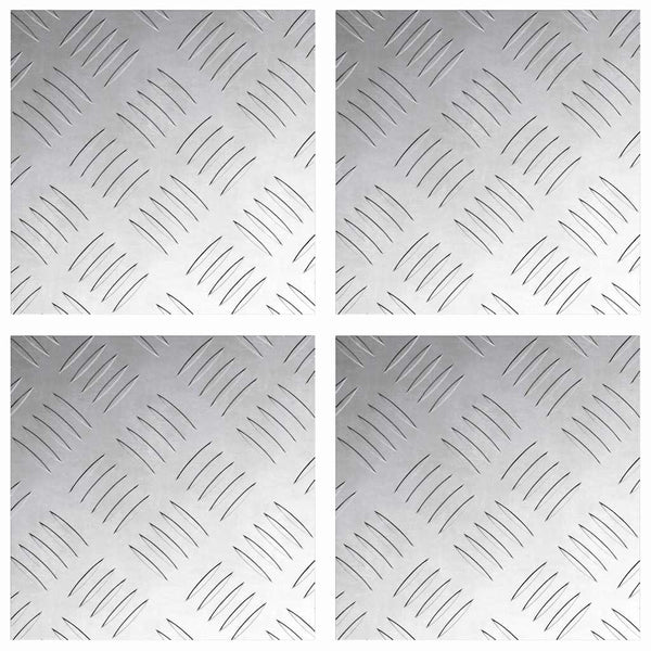 Portaan askelma 4 kpl 20 x 20 cm Hopea Alumiini Neliö