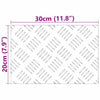 Portaan askelma 2 kpl 30 x 20 cm Hopea Alumiini Suorakaide