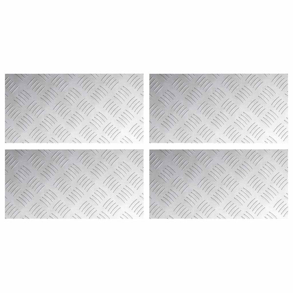 Portaan askelma 4 kpl 40 x 20 cm Hopea Alumiini Suorakaide