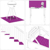 Portaan askelma 4 kpl 40 x 20 cm Hopea Alumiini Suorakaide