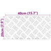 Portaan askelma 4 kpl 40 x 20 cm Hopea Alumiini Suorakaide