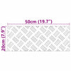 Portaan askelma 2 kpl 50 x 20 cm Hopea Alumiini Suorakaide