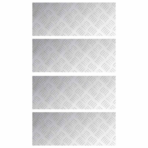 Portaan askelma 4 kpl 50 x 20 cm Hopea Alumiini Suorakaide