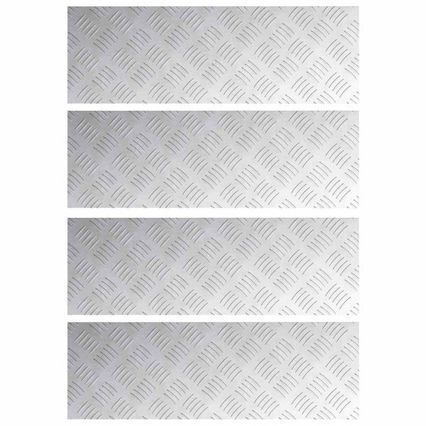 Portaan askelma 4 kpl 60 x 20 cm Hopea Alumiini Suorakaide