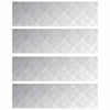 Portaan askelma 4 kpl 70 x 20 cm Hopea Alumiini Suorakaide