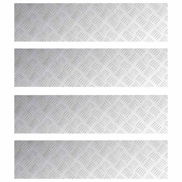 Portaan askelma 4 kpl 80 x 20 cm Hopea Alumiini Suorakaide