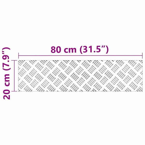 Portaan askelma 4 kpl 80 x 20 cm Hopea Alumiini Suorakaide