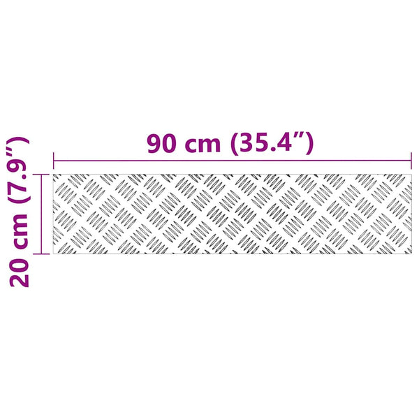 Portaan askelma 4 kpl 90 x 20 cm Hopea Alumiini Suorakaide