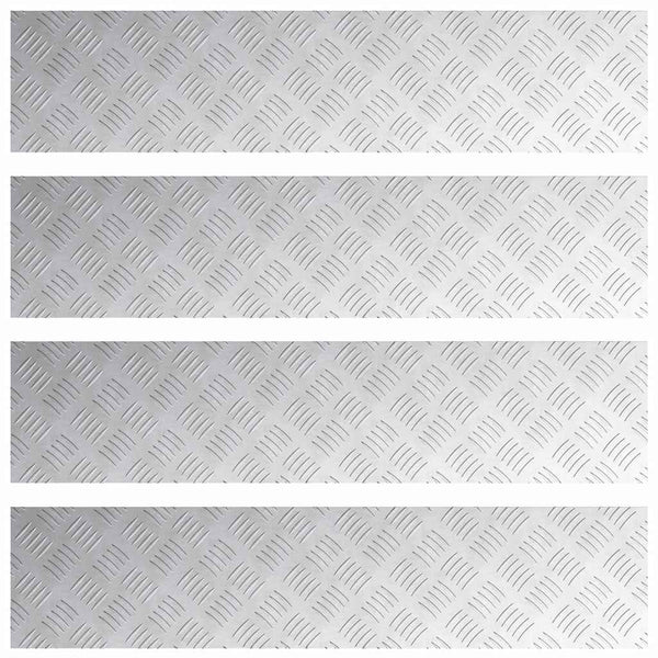 Portaan askelma 4 kpl 90 x 20 cm Hopea Alumiini Suorakaide