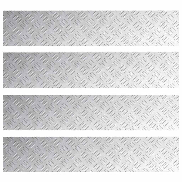 Portaan askelma 4 kpl 100 x 20 cm Hopea Alumiini Suorakaide