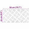 Portaan askelma 2 kpl 50 x 25 cm Hopea Alumiini Suorakaide