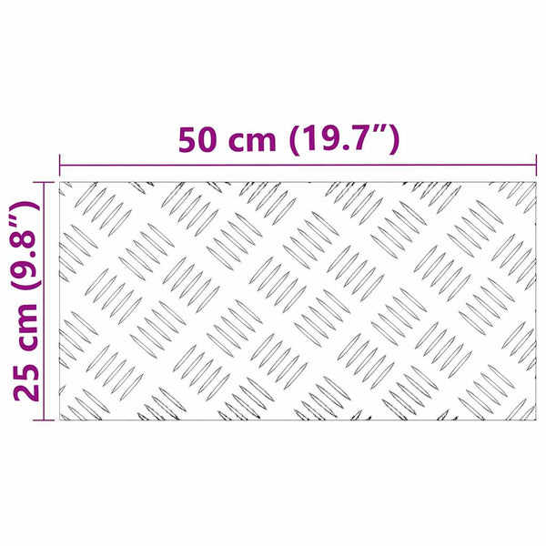 Portaan askelma 2 kpl 50 x 25 cm Hopea Alumiini Suorakaide