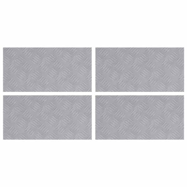 Portaan askelma 4 kpl 50 x 25 cm Hopea Alumiini Suorakaide