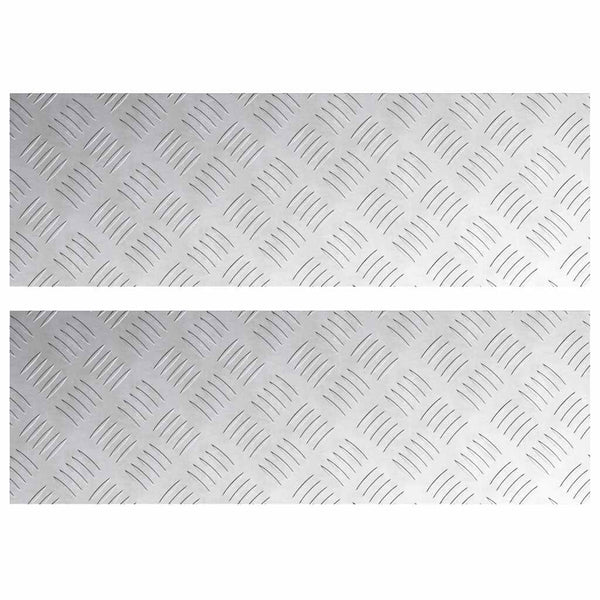 Portaan askelma 2 kpl 75 x 25 cm Hopea Alumiini Suorakaide