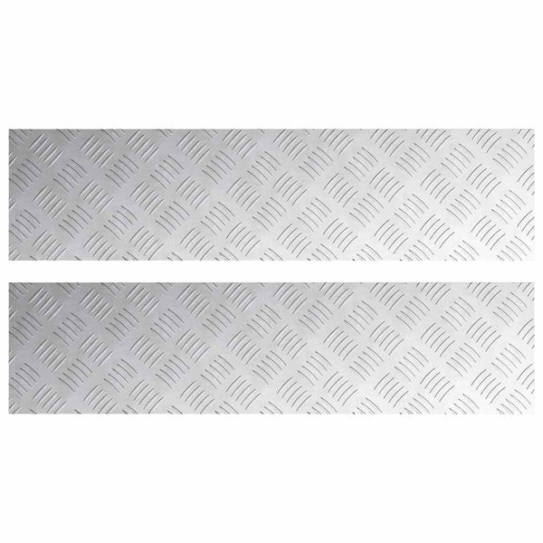 Portaan askelma 2 kpl 100 x 25 cm Hopea Alumiini Suorakaide