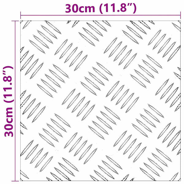 Portaan askelma 2 kpl 30 x 30 cm Hopea Alumiini Neliö