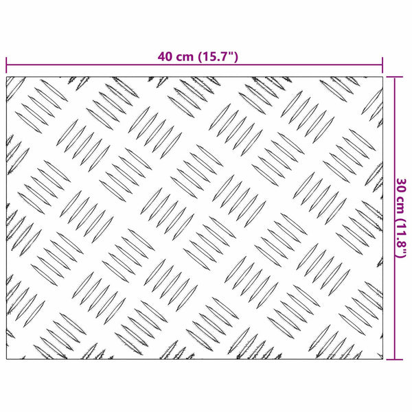 Portaan askelma 2 kpl 40 x 30 cm Hopea Alumiini Suorakaide