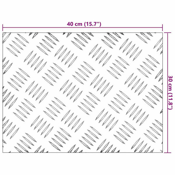 Portaan askelma 4 kpl 40 x 30 cm Hopea Alumiini Suorakaide
