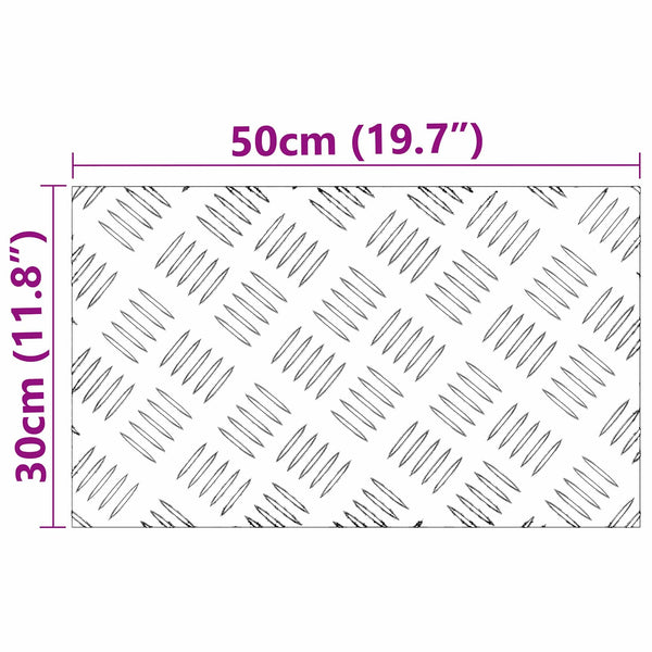 Portaan askelma 2 kpl 50 x 30 cm Hopea Alumiini Suorakaide