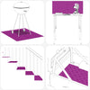 Portaan askelma 2 kpl 50 x 30 cm Hopea Alumiini Suorakaide