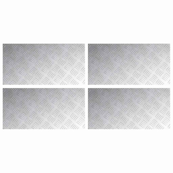 Portaan askelma 4 kpl 60 x 30 cm Hopea Alumiini Suorakaide
