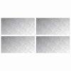 Portaan askelma 4 kpl 60 x 30 cm Hopea Alumiini Suorakaide