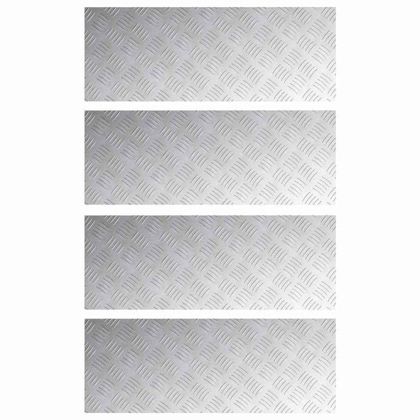 Portaan askelma 4 kpl 80 x 30 cm Hopea Alumiini Suorakaide
