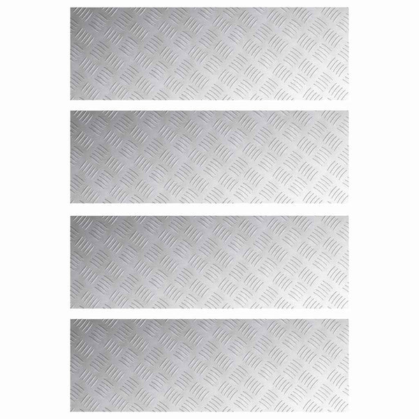 Portaan askelma 4 kpl 90 x 30 cm Hopea Alumiini Suorakaide