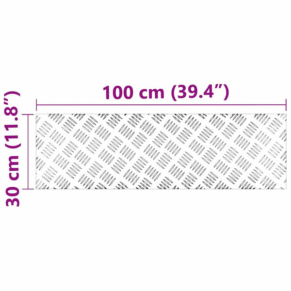Portaan askelma 2 kpl 100 x 30 cm Hopea Alumiini Suorakaide