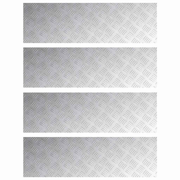 Portaan askelma 4 kpl 100 x 30 cm Hopea Alumiini Suorakaide