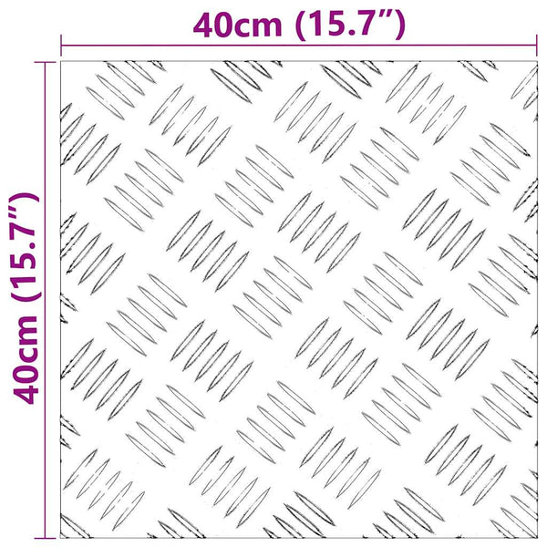 Portaan askelma 2 kpl 40 x 40 cm Hopea Alumiini Neliö