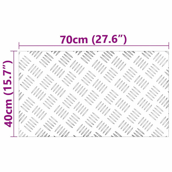 Portaan askelma 2 kpl 70 x 40 cm Hopea Alumiini Suorakaide