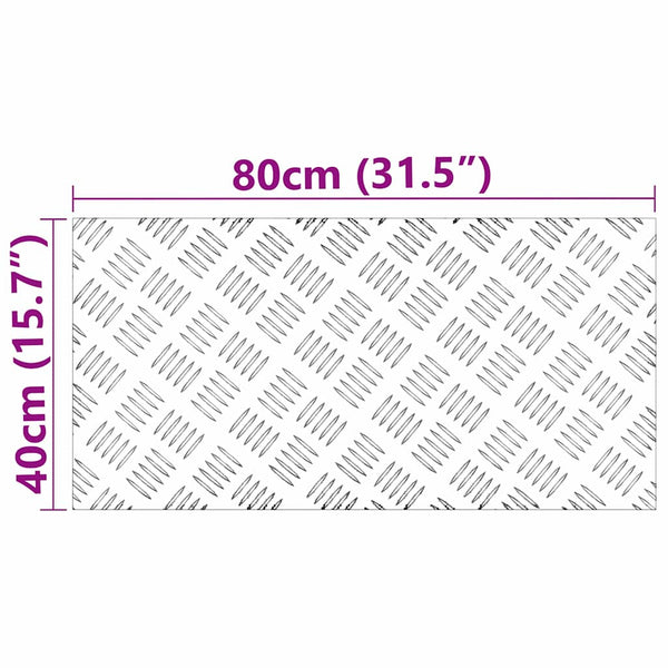 Portaan askelma 4 kpl 80 x 40 cm Hopea Alumiini Suorakaide