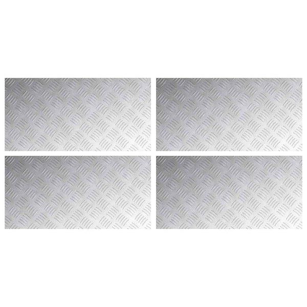 Portaan askelma 4 kpl 80 x 40 cm Hopea Alumiini Suorakaide
