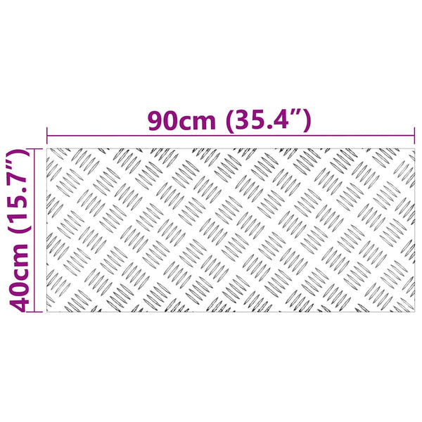Portaan askelma 4 kpl 90 x 40 cm Hopea Alumiini Suorakaide