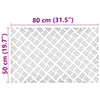 Portaan askelma 4 kpl 80 x 50 cm Hopea Alumiini Suorakaide
