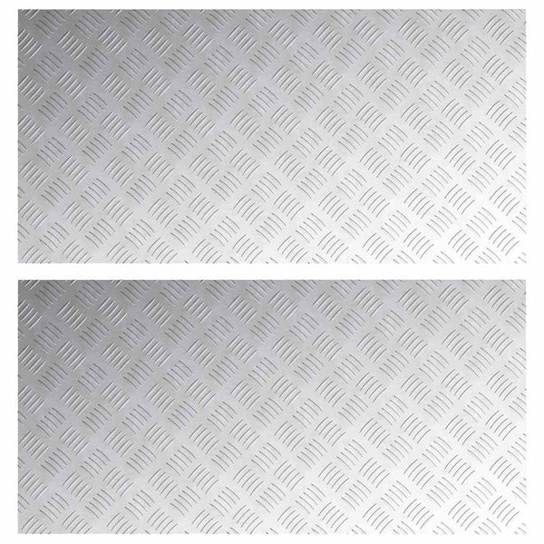 Portaan askelma 2 kpl 100 x 50 cm Hopea Alumiini Suorakaide